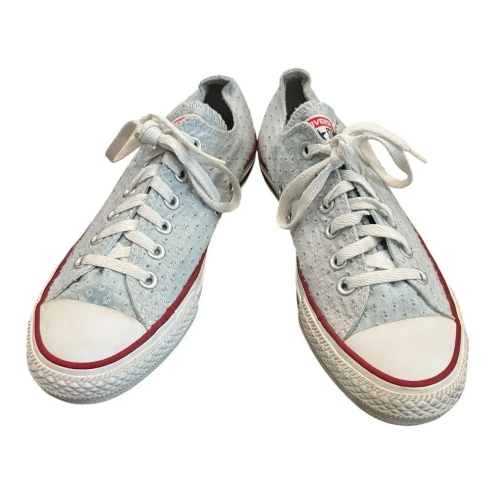 Converse Chuck Taylor Ox 'Fountain Blue' Perforated Low-Top Sneakers 8 - Picture 4 of 7